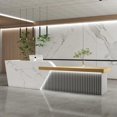 thumbnail image 3 of Luxury Podium Reception Desk Mobile Bar Counter Salon Modern Information Hotel Reception Desk Lectern Bar Tresen Furniture My Lux Decor Round, 3 of 7