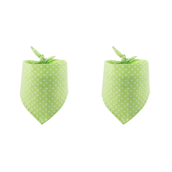 Billuyoard Bufanda de baba para mascotas, portátil, cálida, para mantener el calor, accesorios de toalla triangulares decorativos ajustables encantadores, verde fluorescente 2piezas Billuyoard CBP281047