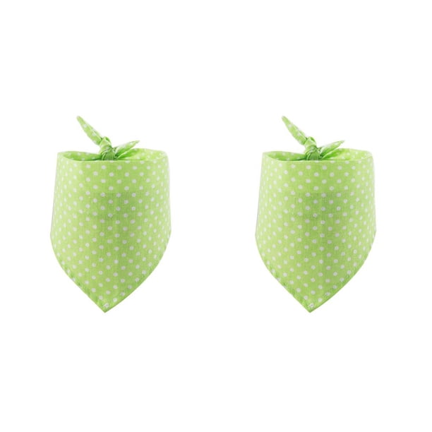 Greeniant Bufanda de baba para mascotas Manteniendo caliente Toalla triangular adorable Verde fluorescente verde fluorescente 2piezas Greeniant CBP281047