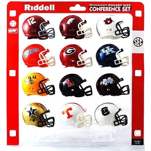 Riddell College Sports SEC Pocket Size Helmets 16 pk
