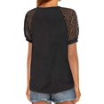 thumbnail image 2 of MOSHU V-Neck Blouses for Women Lace Short Sleeve Shirts Casual Women Tops, 2 of 9