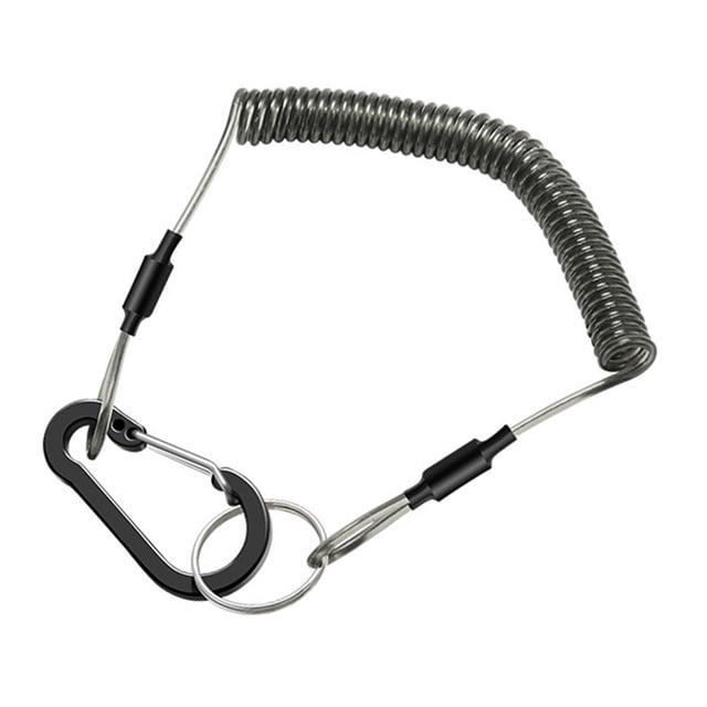 Fishing Clip Fishing Net Holder Reinforced Steel Wire Strong Embedded Wire 49 Strands Steel Wire High Elasticity 1.2M Outdoor