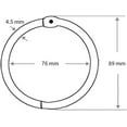 thumbnail image 4 of Loose Leaf Rings Binder Rings 3 Inch Black Nickel Plated Steel Book Rings Album Rings (10 Pack), 4 of 4