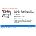 thumbnail image 2 of Timing Set - Compatible with 1987 - 1995, 1997 - 2002 Jeep Wrangler 2.5L 4-Cylinder 1988 1989 1990 1991 1992 1993 1994 1998 1999 2000 2001, 2 of 2