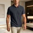 thumbnail image 6 of Enjoytime Mens Shirts Short Sleeve Printed Collared Button Stretch Business Casual Work Golf Shirts, 6 of 7