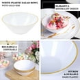 thumbnail image 4 of Efavormart 24 Pack | 7oz Glossy White / Gold Rim Heavy Duty Plastic Dessert Bowls, Premium Disposable Ice Cream Party Bowls, 4 of 11