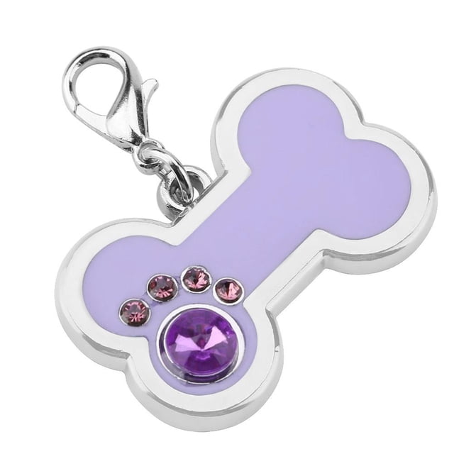 Herwey Étiquette de Chat Étiquette d'Identification de Chien de Chien de Chat Nom d'Animal d'Identification Pendentif Forme d'Os, Étiquette de Collier de Chien