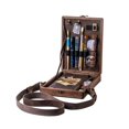 thumbnail image 1 of Writers Messenger Shoulder Bag Durable Wooden Box Craft Crossbody Hinged Lid Briefcase Style Multifunctional Portable, 1 of 10