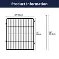 thumbnail image 3 of SunsGrove Decorative Garden Fence 32 in(H) x 8.9 ft(L) 4 Panels, Heavy Duty Metal Animal Barrier Fence, No Dig Fence for Dogs, Rabbit Fence for Garden, Black, 3 of 10