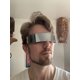 thumbnail image 5 of Gafas de sol de fiesta todo en uno Futuristic Shade Network Gafas de sol Hombres Mujeres Futuristic Punk Style Role Play Technology Sense (Blanco) Sincero Electrónica, 5 of 5