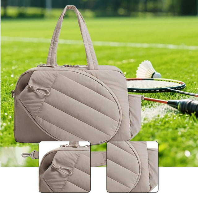 Bolsa de tenis con portabotellas Bolsa deportiva Bolsa de lona Bolsa de raquetbol Caqui
