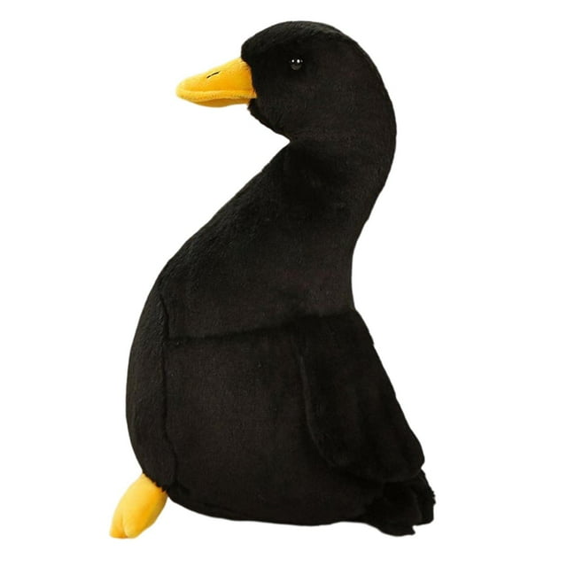 Juguete de peluche para niños, cama para fiestas navideñas, simulación de pato, muñeco decorativo 30cm Negro