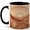 Black, variant on Boho Sunrise Landscape Coffee Mug, Warm Desert Mountain Sunset Design, 11 oz Ceramic Cup