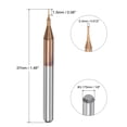 thumbnail image 2 of Extremo Molino CNC Enrutador Brocas Titanio Recubierto Tungsteno Carburo Grabado Fresado Cortador para PCB Plástico Fibra Madera 0,3 mm x 1,5 mm, 2 of 6