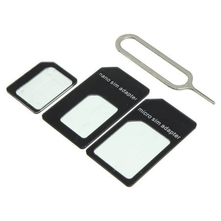 UbiGear New Smart Phone Nano SIM Convert Card to Micro /Stander/ Full SIM Card Tray Adapter Holder with + Eject