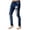 B-Dark Blue, variant on Luwomo Men's Jeans Motorcycle Slim Tapered Stretch Long Straight Leg High Waist Male Denim Pants