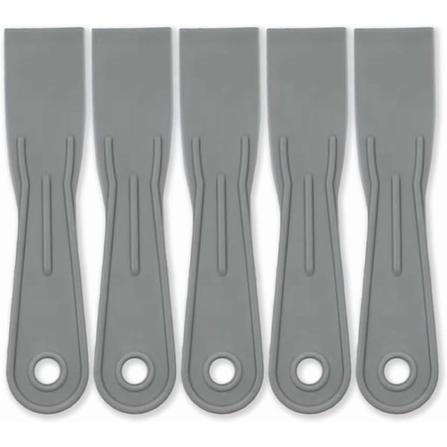 5 Pack Flexible Paint Scraper - Spackle Tool Set, Plastic Putty Knife Scraper, Spreader for Walls & Ceilings