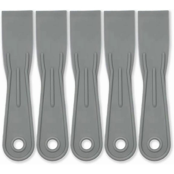5 Pack Flexible Paint Scraper - Spackle Tool Set, Plastic Putty Knife Scraper, Spreader for Walls & Ceilings
