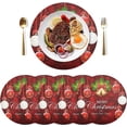 thumbnail image 3 of GZHJMY Christmas Round Placemats Set of 1, Non-Slip Washable Table Mats for Kitchen Dining Party Home Decor,15.4 Inch, 3 of 7