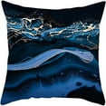 PEACNNG Navy Blue Throw Pillow Covers 45x45 cm Pack of 4 Blue and Gold