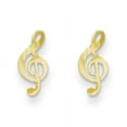 thumbnail image 1 of 14k Yellow Gold Music Note Stud Earrings, 1 of 5