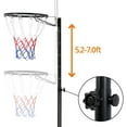 thumbnail image 3 of PINDEE Portable Basketball Hoop for Kids & Youth - Indoor/Outdoor Basketball Goal Stand with 6.4-8.2ft Height Adjustable - Shatterproof Backboard, Sturdy Base, and Easy Assembly for Home Playgrounds, 3 of 8