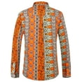 thumbnail image 2 of SSLR Hawaiian Shirts for Men Dress Shirt Button Down Shirt Floral Long Sleeve Shirt, 2 of 8