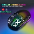 thumbnail image 3 of Wireless Gaming Mouse, RGB Light Wireless Mouse with USB Nano Receiver, Silent Click for Notebook,PC,Computer, 3 of 7