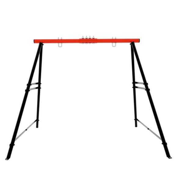 Tcbosik Swing Stand for Indoor & Outdoor, 440lbs Heavy-Duty Swing Frame for Backyard, Porch, Lawn, Garden, Easy to Assemble, Red (Stand Only)