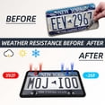 thumbnail image 4 of HSHDLDF 2 Pack Car Smoked License Plate Covers Frame Shield Combo Unbreakable License Plate Tinted Cover Novelty fits All Standard US Plates,Bubble Design License Plate Holder with Screws & Caps(Cle, 4 of 6