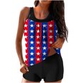 thumbnail image 1 of Trajes de Baño de Mujer Más Tamaño Día de la Independencia Impresión Bowknot Dos Piezas con Pantalones Cortos, Pantalones Cortos de Tamaño Más para las Mujeres, 1 of 6