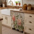 thumbnail image 2 of Vintage Spring Floral Cabinet Curtains for Kitchen 35"W x 35"L, Pink Rose Rustic Botanical Letter Laundry Sink Cabinets Magic Tape Short Curtain Privacy Panel for Bathroom Vanity Cabinets, 2 of 9
