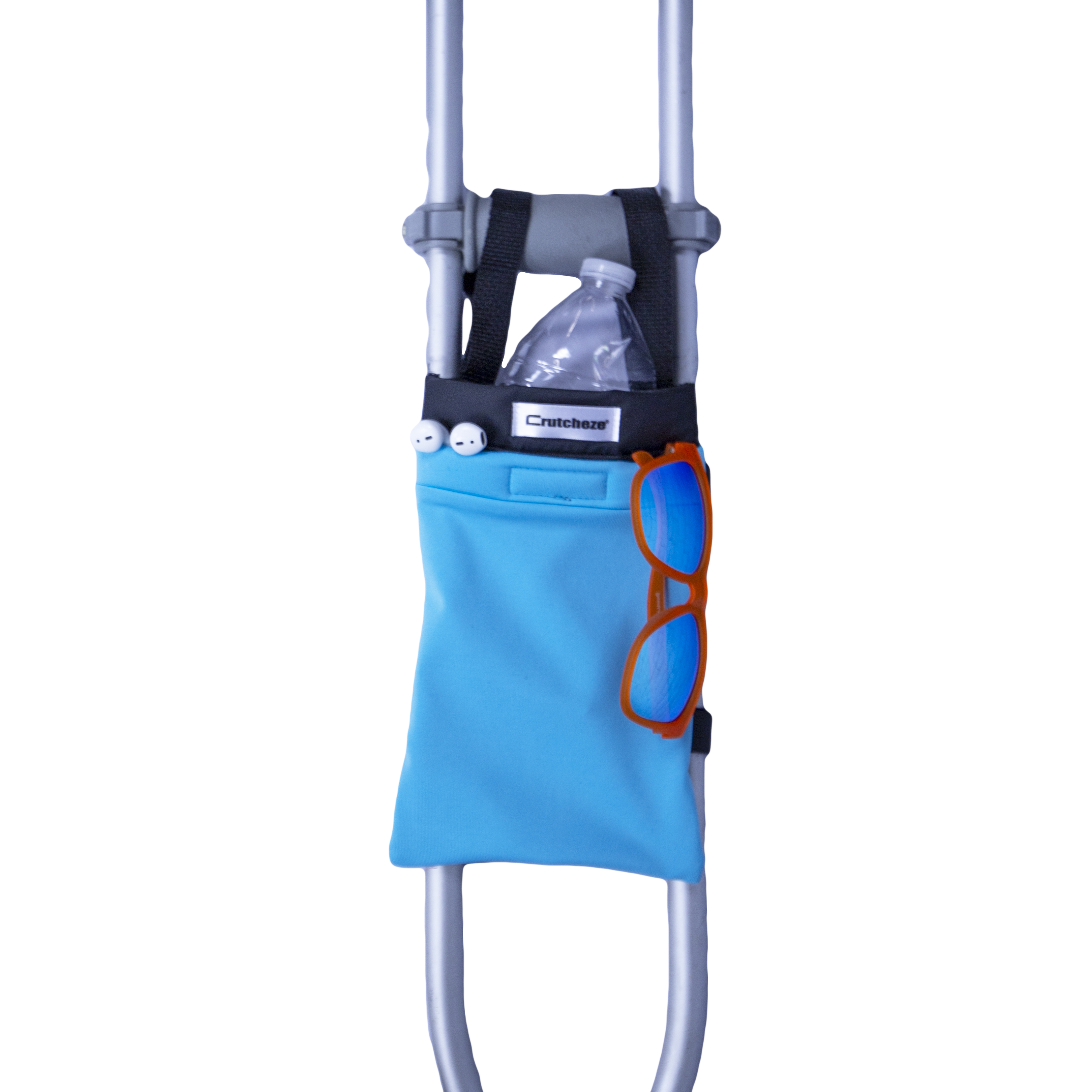 Crutcheze Crutcheze Turquoise Crutch Bag Medical Crutch Accessory Pouch Tote for Broken