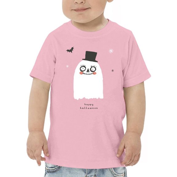 Funny Spooky Ghost W Top Hat T-Shirt Toddler -Image by Shutterstock, 2 Toddler