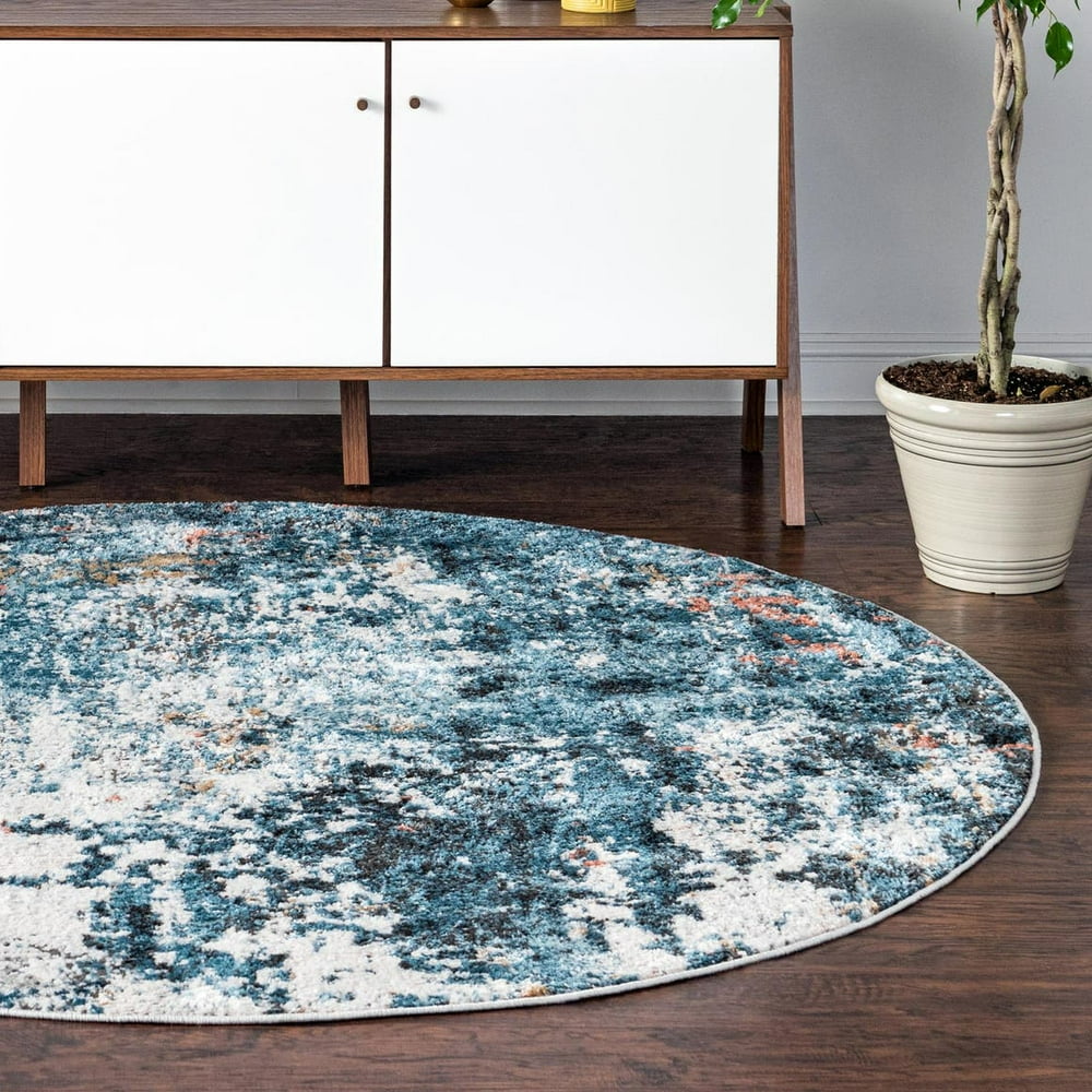 Leipzig Collection Round Rug ‚Äì 6 Ft Round Multi LowPile Rug
