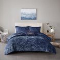 thumbnail image 6 of Twin/Twin Xl Navy Velvet Comforter Set with Diamond Quilting, Includes Comforter, Sham & Decorative Pillow, Hypoallergenic, 6 of 15