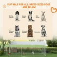 thumbnail image 4 of PawHut 19.7' x 7.5' x 7.5' Outdoor Dog Kennel w/ Waterproof Cover, 4 of 10