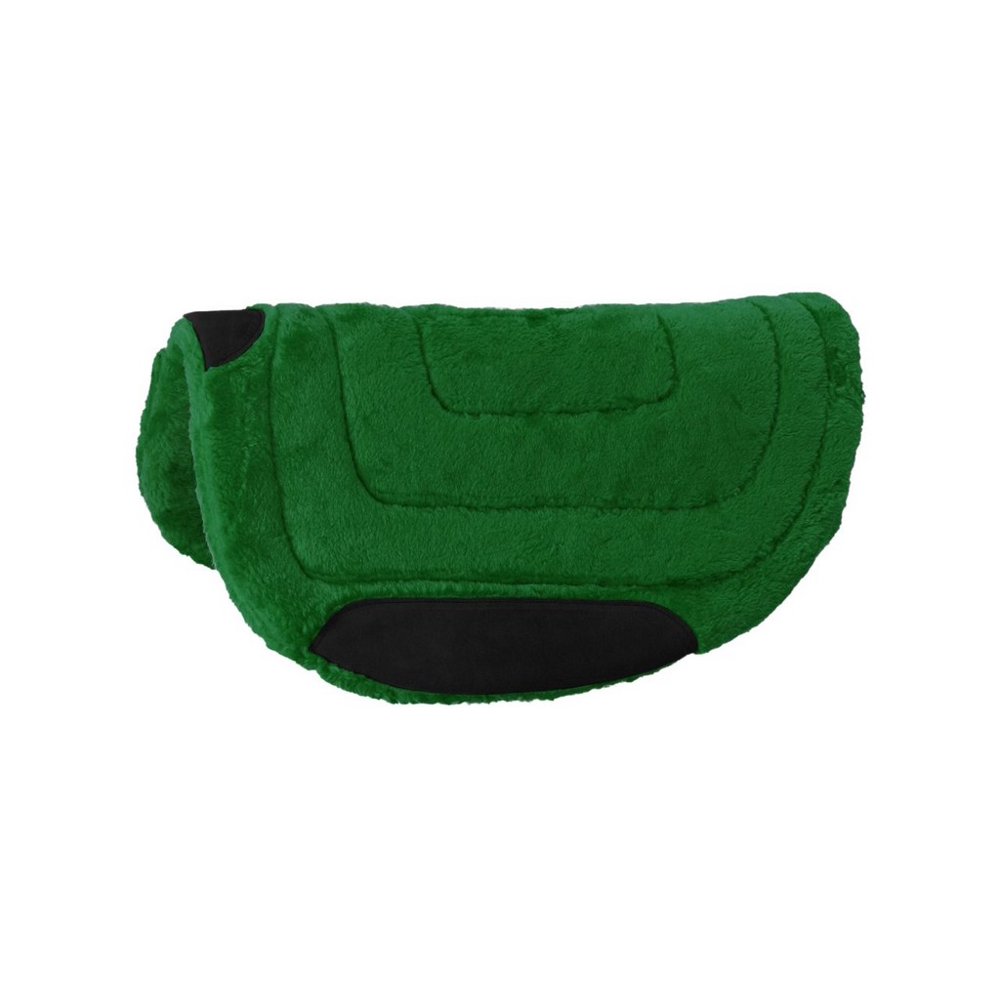 Tough1 Western Saddle Pad Barrel Fleece Suede 29" x 30" Green 31623