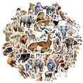 thumbnail image 2 of 35pcs Safari Animal Stickers Wildlife Decals Cute Zoo Stickers for Luggage Notebooks Fridge, 2 of 9