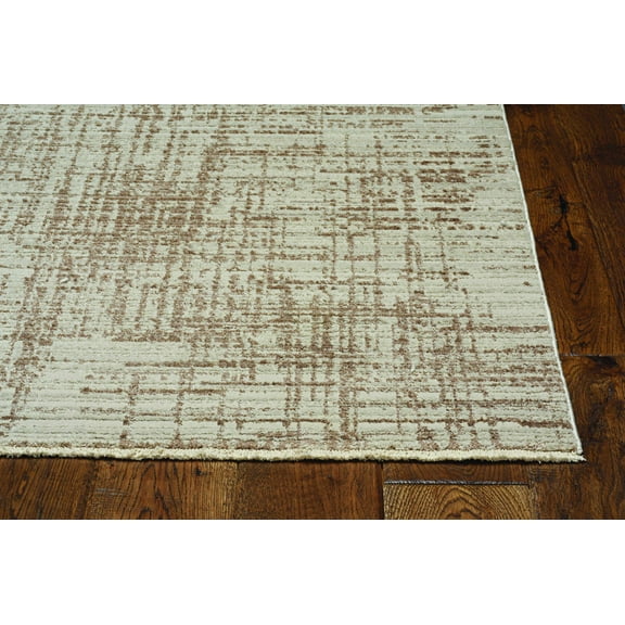 2' x 8' Natural Abstract Lines Runner Rug