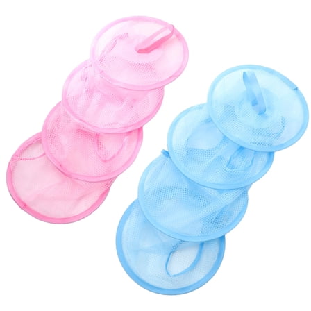 ROSENICE 2Pcs Toy Storage Holder Multi Layer Polyester Fabrics Steel Wire Hammock Wall Hanging Net