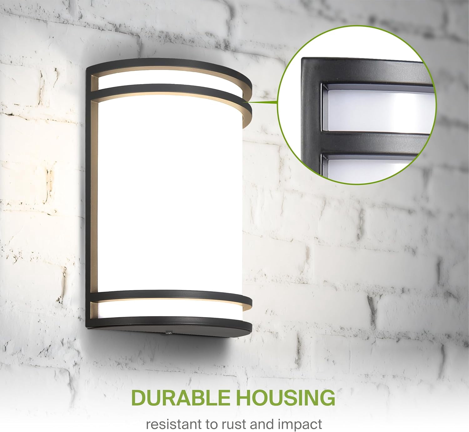 ASD 10 Inch Smart RGBW LED Outdoor & Indoor Wall Mount Light Fixture - Black RGB Wall Sconce Exterior Lighting - 120-277V 15W 2700-6500K Dimmable, Remote Control, Alexa - Front Door, Patio ETL 2 Pack