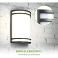 thumbnail image 4 of ASD 10 Inch Smart RGBW LED Outdoor & Indoor Wall Mount Light Fixture - Black RGB Wall Sconce Exterior Lighting - 120-277V 15W 2700-6500K Dimmable, Remote Control, Alexa - Front Door, Patio ETL, 4 of 17