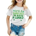 thumbnail image 4 of PMVFHDE Hauts Tube pour Filles T-Shirts Graphiques pour Filles Hauts d'Été pour Filles T-Shirt Décontracté Chic pour Filles T-Shirts pour Filles Manches Courtes T-Shirt Col Rond d'Été Coupe Décontractée Chemises Basiques Blanc, 3-4 Ans, 4 of 4