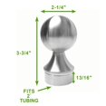 thumbnail image 4 of Embout de Pied de Barre de Handicap 2 Pouces en Acier Inoxydable Lot de 2, 4 of 4