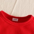 thumbnail image 6 of UYYX Ropa De Bebe NiñA Baby Girls Flutter Sleeve Cherry Print Ribbed Skirt Romper Set Long Sleeve Spring Newborn Daily(3-6 Months,Red), 6 of 6