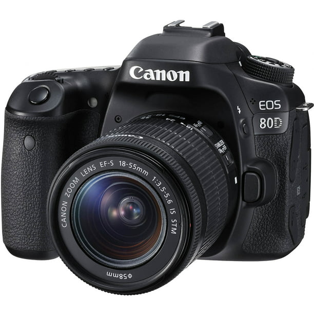 Ongeautoriseerd wildernis hoed Canon EOS80DKIT EOS 80D DSLR with 18-55mm Lens - Walmart.com