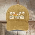 thumbnail image 2 of HNMKIU Tree Print Classic Adjustable Unisex Casual Denim Baseball Hat 03_Yellow,One Size, 2 of 6
