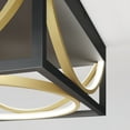 thumbnail image 3 of Artika Luxury Modern LED Flush Mount Ceiling Light Fixture, Black and Gold, 3 of 5