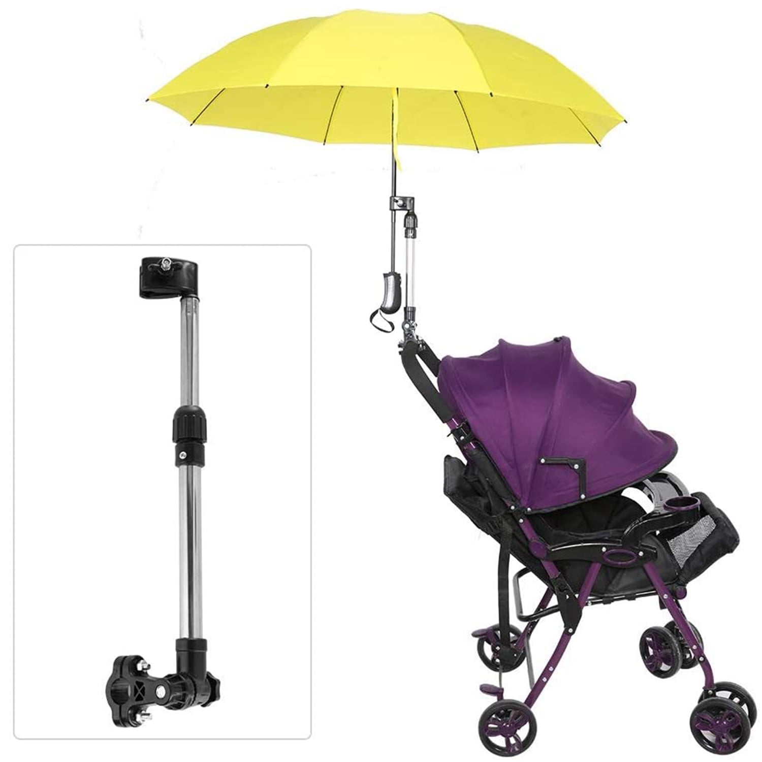 Umbrella Stand Handle Stretch Holder Stroller Bicycle Bar Wheelchair Sun Rain 